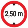 Panneau INTERD.VEHIC.DE +2.50M DE HAUT Taliaplast 624276