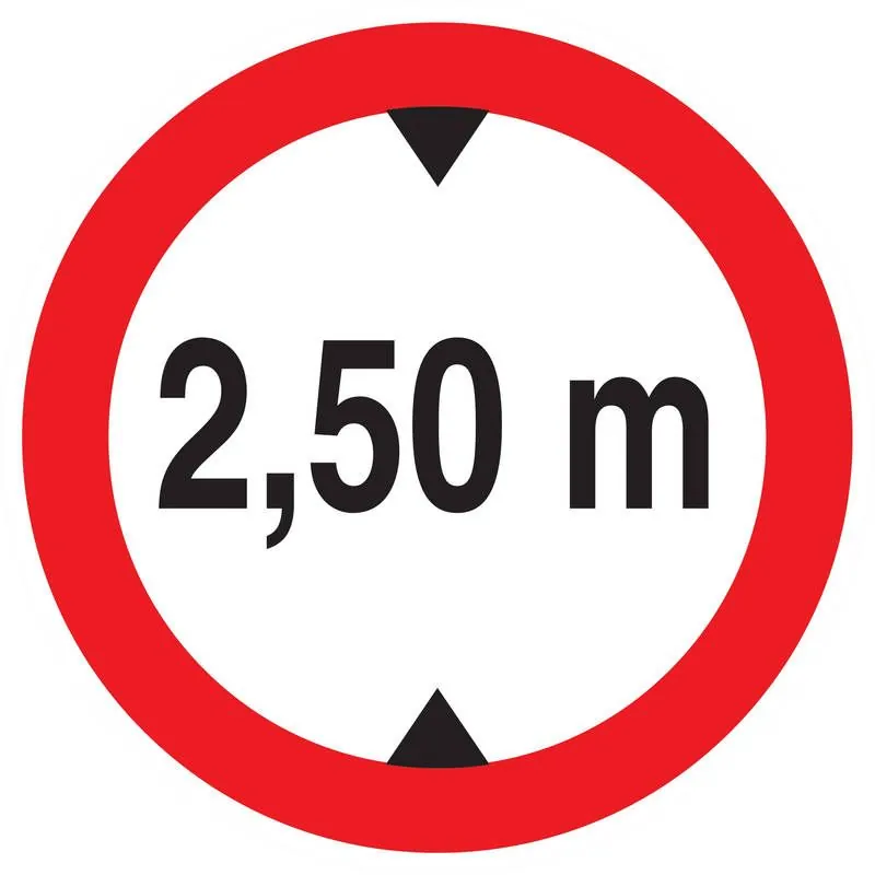 Panneau INTERD.VEHIC.DE +2.50M DE HAUT Taliaplast 627276