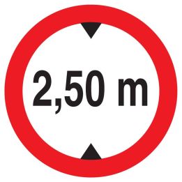 Panneau INTERD.VEHIC.DE +2.50M DE HAUT Taliaplast 623276