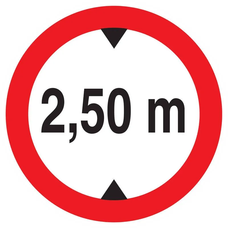 Panneau INTERD.VEHIC.DE +2.50M DE HAUT Taliaplast 623276