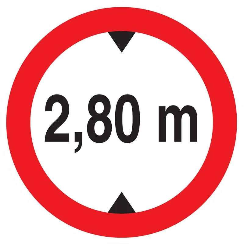 Panneau INTERD.VEHIC.DE +2.80M DE HAUT Taliaplast 624277
