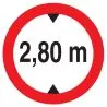 Panneau INTERD.VEHIC.DE +2.80M DE HAUT Taliaplast 624277