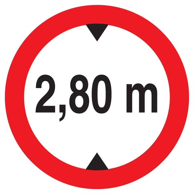 Panneau INTERD.VEHIC.DE +2.80M DE HAUT Taliaplast 627277