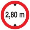 Panneau INTERD.VEHIC.DE +2.80M DE HAUT Taliaplast 627277