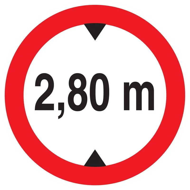 Panneau INTERD.VEHIC.DE +2.80M DE HAUT Taliaplast 623277