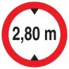 Panneau INTERD.VEHIC.DE +2.80M DE HAUT Taliaplast 623277