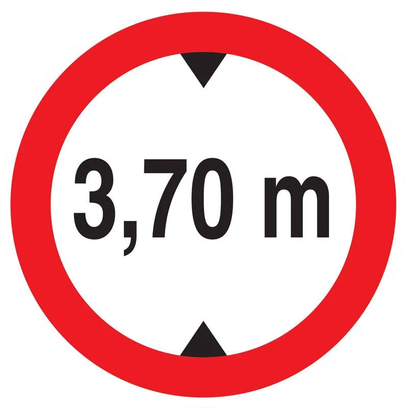 Panneau INTERD.VEHIC.DE +3.70M DE HAUT Taliaplast 624278