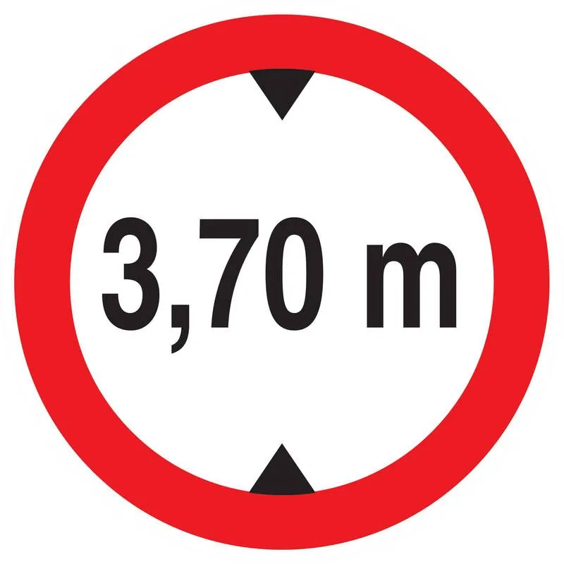 Panneau INTERD.VEHIC.DE +3.70M DE HAUT Taliaplast 627278