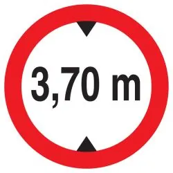 Panneau INTERD.VEHIC.DE +3.70M DE HAUT Taliaplast 622278
