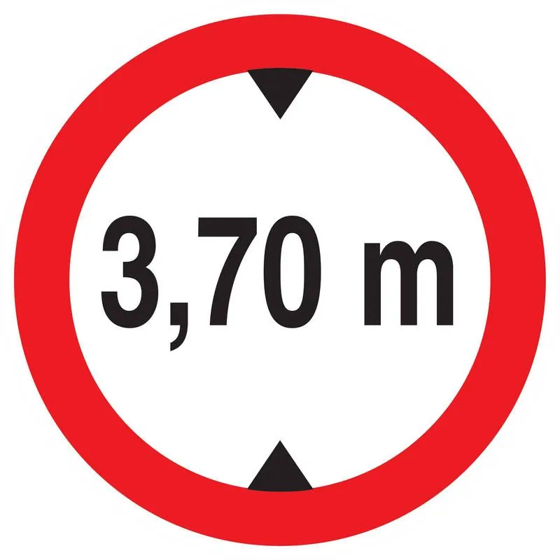 Panneau INTERD.VEHIC.DE +3.70M DE HAUT Taliaplast 622278