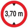 Panneau INTERD.VEHIC.DE +3.70M DE HAUT Taliaplast 622278