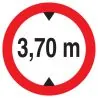Panneau INTERD.VEHIC.DE +3.70M DE HAUT Taliaplast 623278