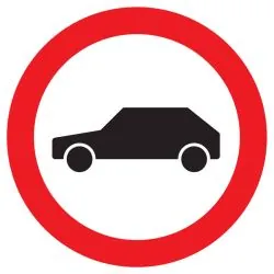 Panneau INTERDIT AUX VEHICULES NORMASI Taliaplast 623297
