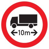 Panneau INTERD.VEHICULE +10M DE LONG N Taliaplast 624289