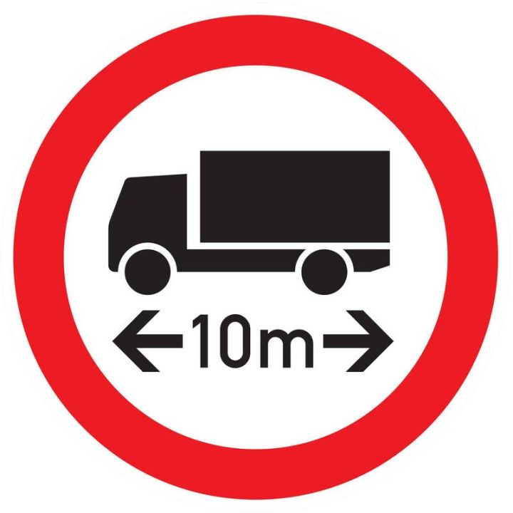 Panneau INTERD.VEHICULE +10M DE LONG N Taliaplast 624289