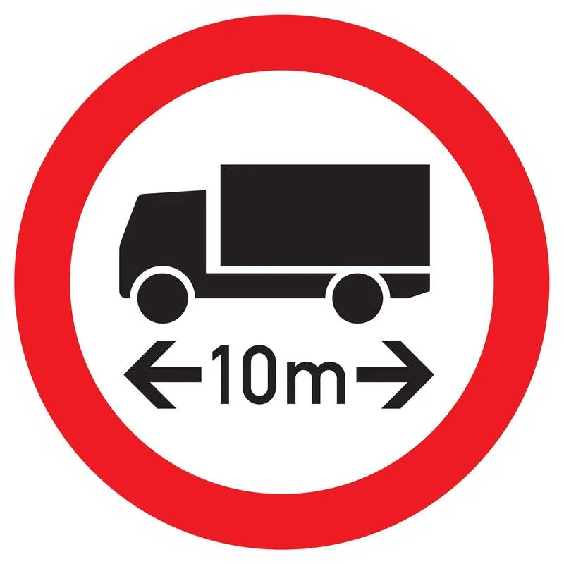 Panneau INTERD.VEHICULE +10M DE LONG N Taliaplast 627289