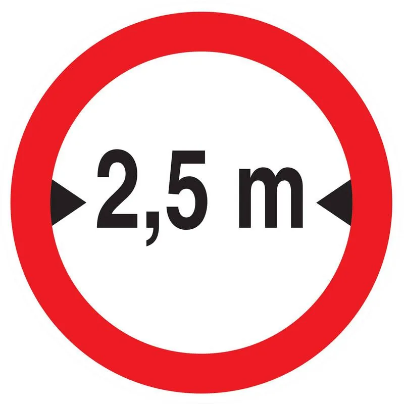 Panneau INTERD.VEHICULE +2.5M DE LARGE Taliaplast 624279