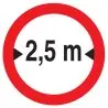 Panneau INTERD.VEHICULE +2.5M DE LARGE Taliaplast 624279