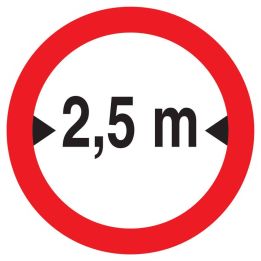 Panneau INTERD.VEHICULE +2.5M DE LARGE Taliaplast 627279