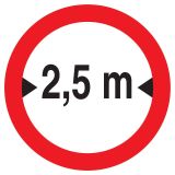 Panneau INTERD.VEHICULE +2.5M DE LARGE Taliaplast 627279