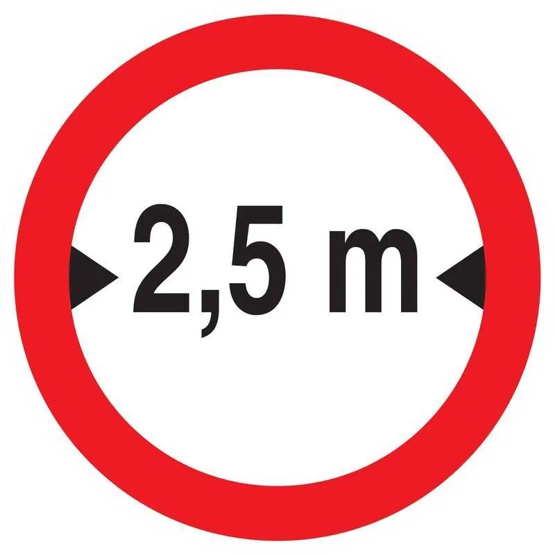 Panneau INTERD.VEHICULE +2.5M DE LARGE Taliaplast 627279