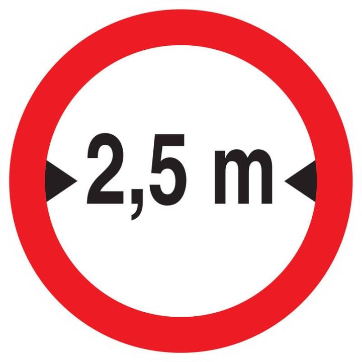 Panneau INTERD.VEHICULE +2.5M DE LARGE Taliaplast 627279