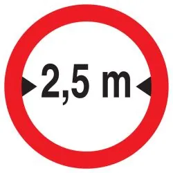 Panneau INTERD.VEHICULE +2.5M DE LARGE Taliaplast 622279