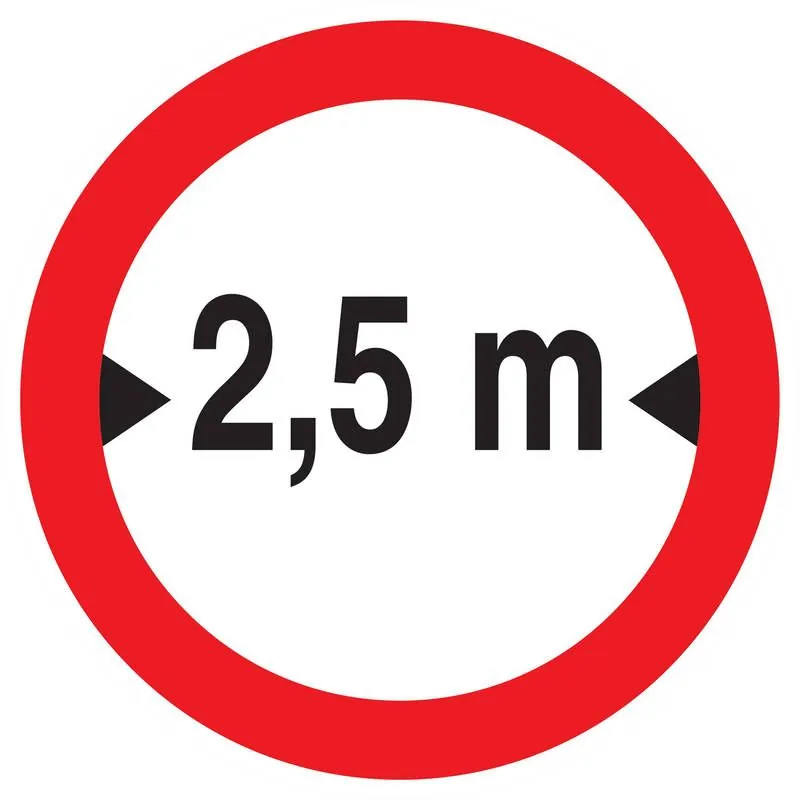 Panneau INTERD.VEHICULE +2.5M DE LARGE Taliaplast 622279