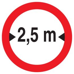 Panneau INTERD.VEHICULE +2.5M DE LARGE Taliaplast 623279