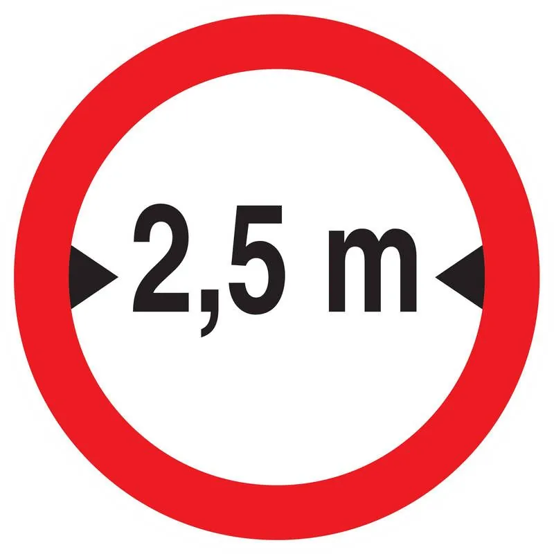 Panneau INTERD.VEHICULE +2.5M DE LARGE Taliaplast 623279