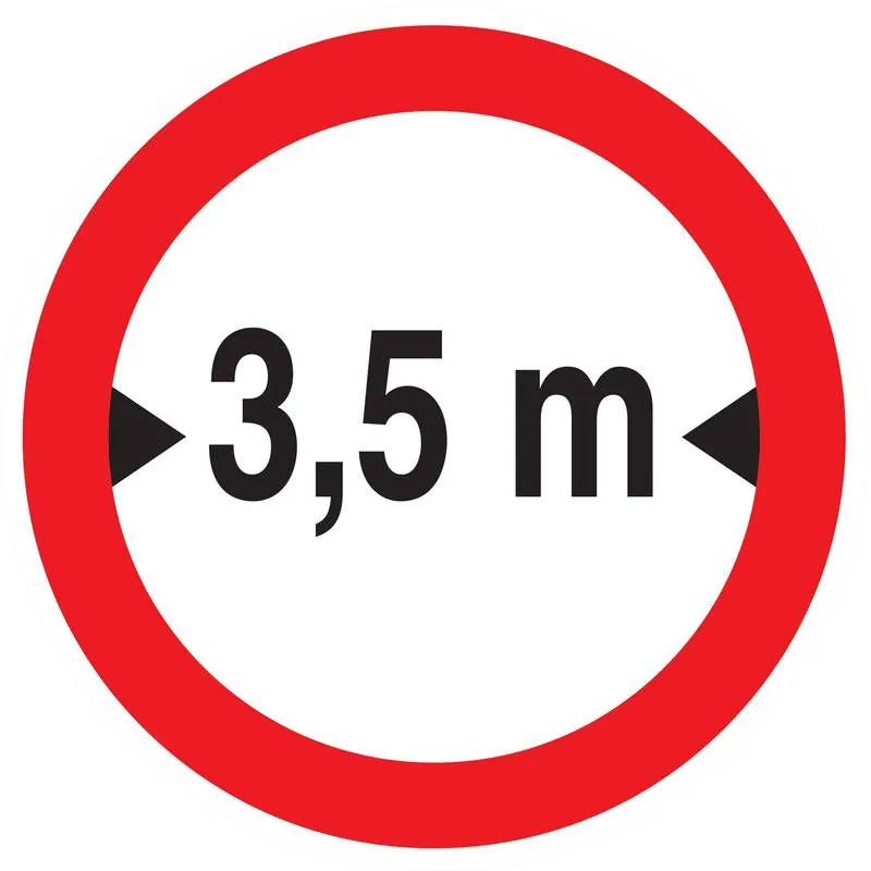 Panneau INTERD.VEHICULE +3.5M DE LARGE Taliaplast 624281