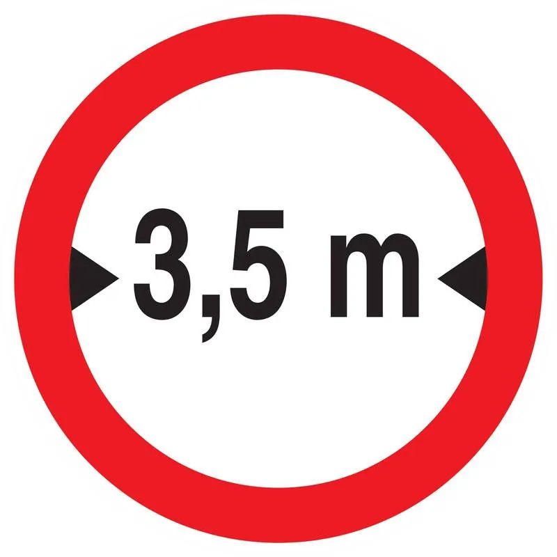 Panneau INTERD.VEHICULE +3.5M DE LARGE Taliaplast 627281