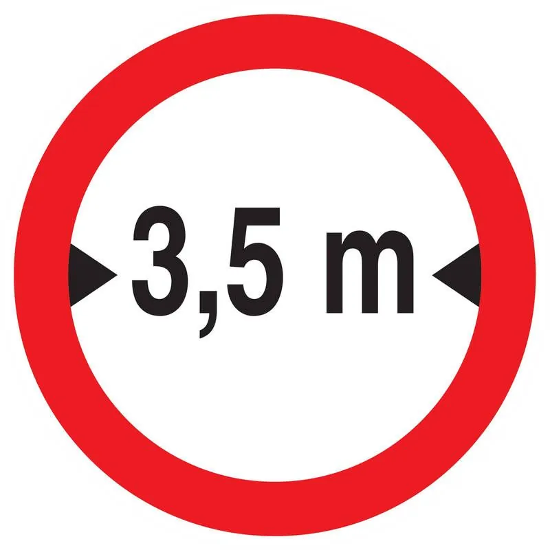 Panneau INTERD.VEHICULE +3.5M DE LARGE Taliaplast 623281