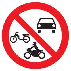 Panneau INTERDIT VEHICULES MOTORISES N Taliaplast 624296