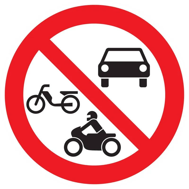 Panneau INTERDIT VEHICULES MOTORISES N Taliaplast 627296