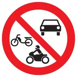 Panneau INTERDIT VEHICULES MOTORISES N Taliaplast 622296