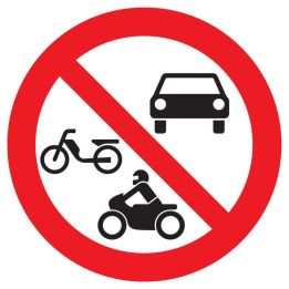 Panneau INTERDIT VEHICULES MOTORISES N Taliaplast 623296