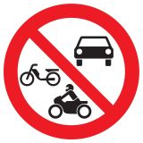 Panneau INTERDIT VEHICULES MOTORISES N Taliaplast 623296
