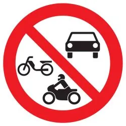 Panneau INTERDIT VEHICULES MOTORISES N Taliaplast 623296