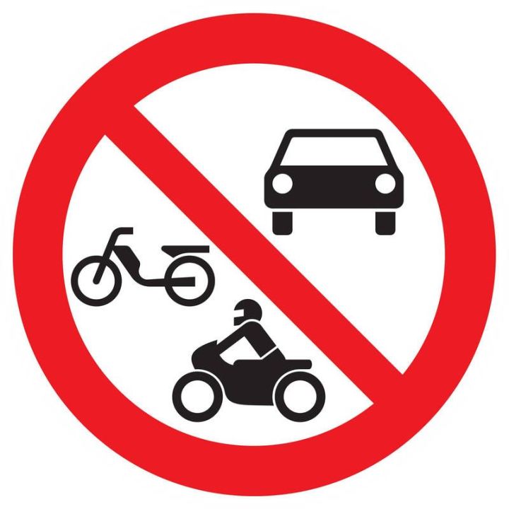 Panneau INTERDIT VEHICULES MOTORISES N Taliaplast 623296