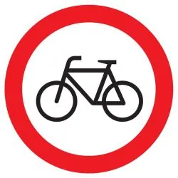 Panneau INTERDIT AUX VELOS NORMASIGN D Taliaplast 624298