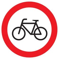 Panneau INTERDIT AUX VELOS NORMASIGN D Taliaplast 627298