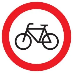 Panneau INTERDIT AUX VELOS NORMASIGN D Taliaplast 622298