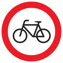 Panneau INTERDIT AUX VELOS NORMASIGN D Taliaplast 623298