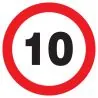 Panneau INTERDIT DE ROULER A +10 KM/H Taliaplast 622260