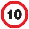 Panneau INTERDIT DE ROULER A +10 KM/H Taliaplast 623260