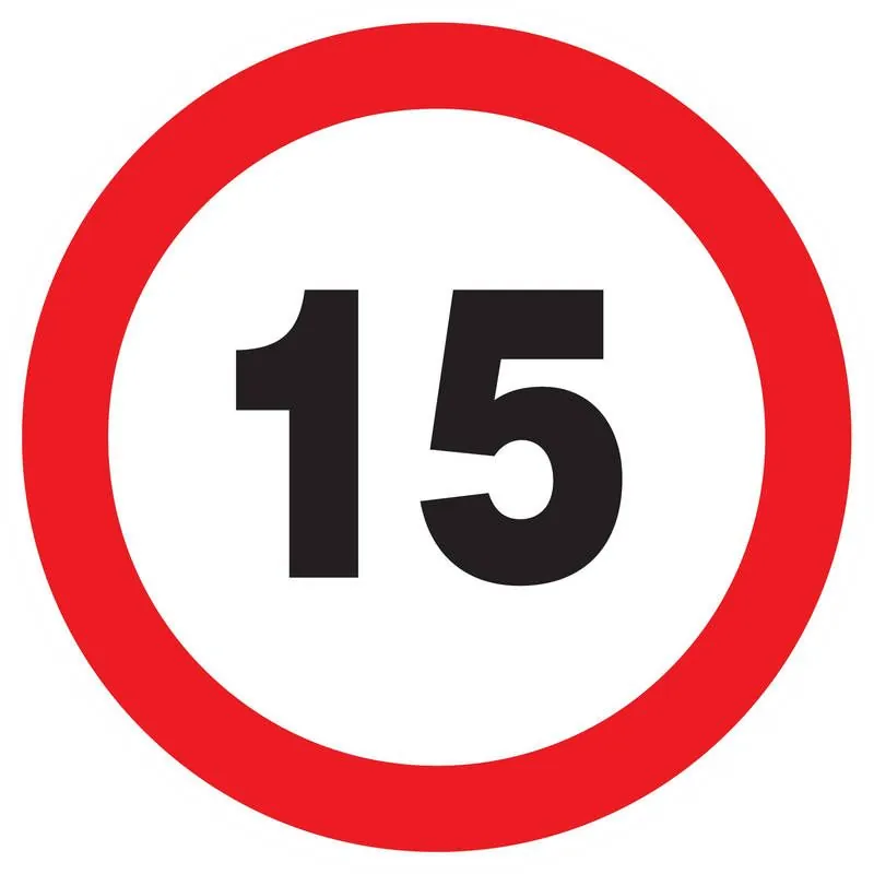 Panneau INTERDIT DE ROULER A +15 KM/H Taliaplast 623261