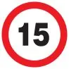 Panneau INTERDIT DE ROULER A +15 KM/H Taliaplast 623261