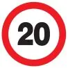 Panneau INTERDIT DE ROULER A +20 KM/H Taliaplast 624256