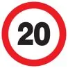 Panneau INTERDIT DE ROULER A +20 KM/H Taliaplast 623256